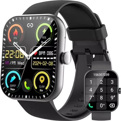Orologio Smartwatch Fitness con Chiamate, Modalità Sportive e Cardiofrequenzimetro - IP68 Tracker Attività