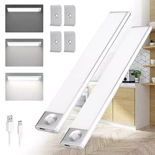 "Sofore Luce Armadio LED con Sensore Movimento Ricaricabile USB, Dimmerabile per Interni"