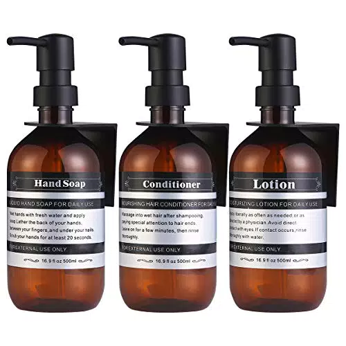 Dispenser Ricaricabile SOOKDEO per Bagno e Cucina con Pompa - Ideale per Shampoo, Balsamo, Sapone e Lozione