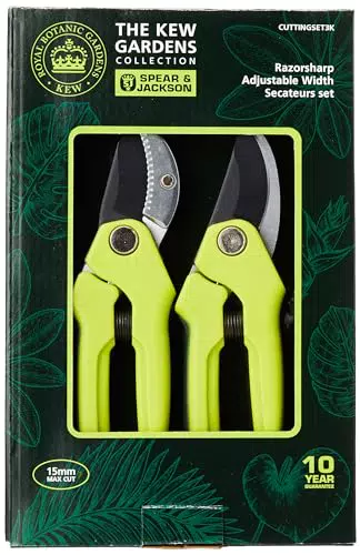 Spear & Jackson - Set di cesoie bypass e a incudine, Kew Gardens Collection.