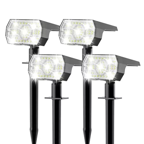 Sunkenet Faretti Solari da Esterno a LED con 3 Modalità di Luminosità IP65 Impermeabile