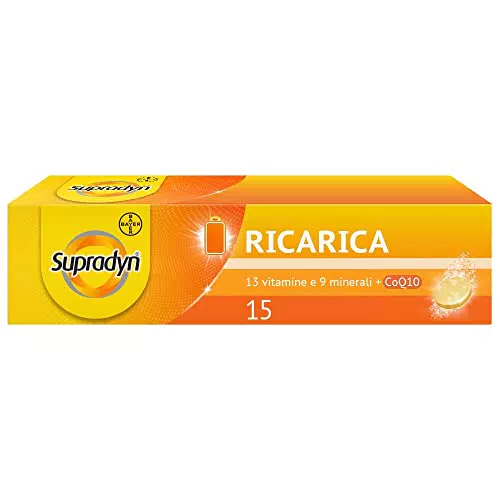 Supradyn Ricarica Integratore Multivitaminico con Coenzima Q10 - Gusto Arancia