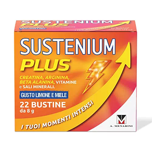 Sustenium Plus Gusto Limone e Miele - lntegratore energizzante a base di uno specifico complesso di aminoacidi