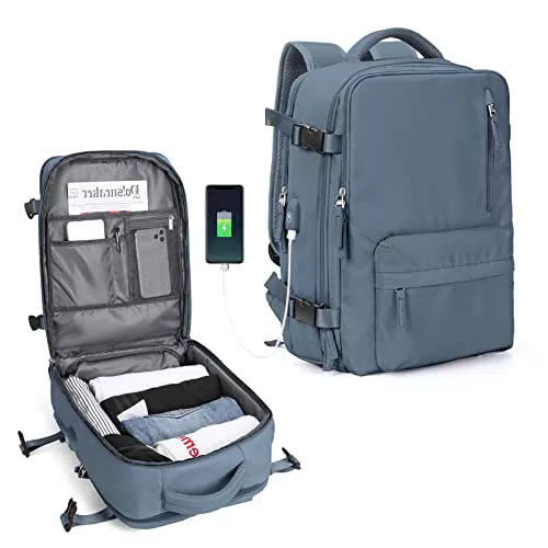 SZLX Borse da Cabina per easyjet 45x36x20 zaino da viaggio donna Ryanair 40x20x25 Bagaglio a Mano con porta usb zaino da viaggio aereo bagaglio a mano zaino per laptop Casual Daypack
