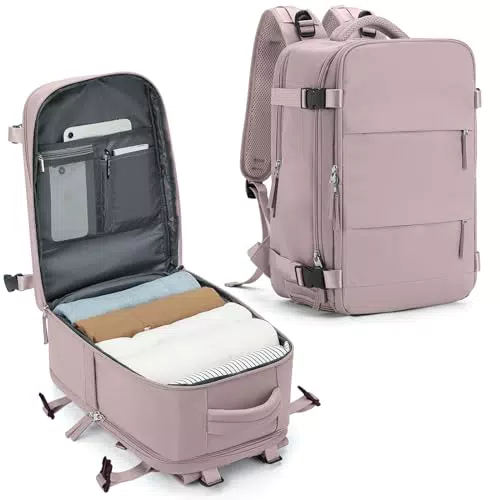 Zaino da Viaggio Grande da Donna Impermeabile con Scomparto per Laptop da 14 Pollici