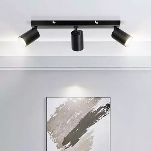Faretto Led Interno da Soffitto - Lampada Faretti Orientabili Plafoniera LED 3 Luci