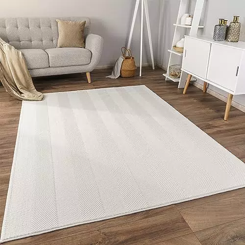 Tappeto Salotto Moderno Pelo Corto Motivo Boho Scandinavo Antiscivolo