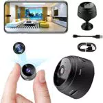 Telecamera Spia, 1080P HD Telecamera Nascosta Wifi Senza Fili Microcamera per Casa Lunga Durata Batteria Mini Videocamera Sorveglianza Interno con Visione Notturna Rilevamento di Movimento