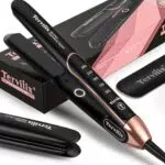 Terviiix Piastra Professionale per Capelli con Tecnologia Ceramic, Piastra Larga per Capelli Spessi e Ricci, Design Curvo ARC, Arricciacapelli, Spegnimento Automatico