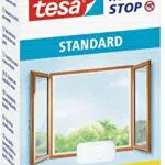 Tesa Insect Stop Zanzariere Attacca & Stacca per Finestre - Rete Regolabile - Bianco