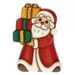 Thun - Babbo Natale in Ceramica Decorata a Mano, Linea Desideri di Natale