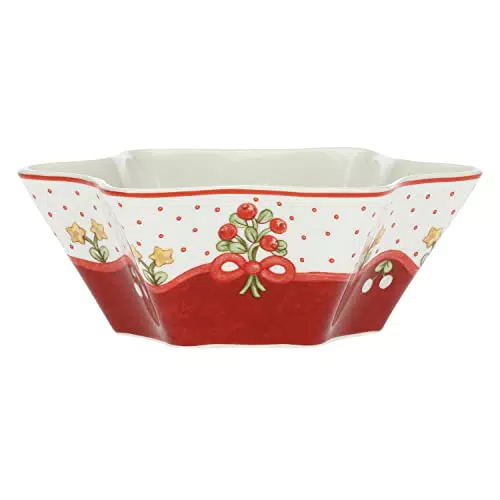 Thun - Ciotola Sweet Christmas a Forma di Stella - Porcellana - Linea Sweet Christmas