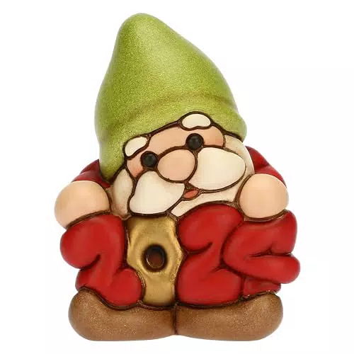 Thun - Gnomo Oliver Buon Anno 2024 in Ceramica Decorata a Mano