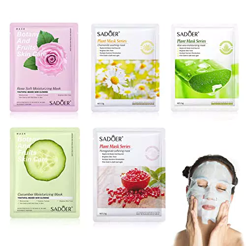 Maschere Viso in Tessuto Idratante con Ingredienti Naturali - Pelle Luminosa e Rinfrescante