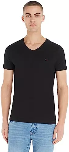 Tommy Hilfiger T-shirt Maniche Corte Uomo Core Stretch Scollo a V