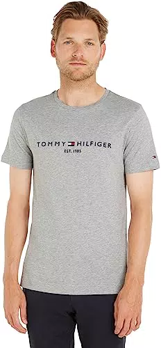 Tommy Hilfiger T-shirt a Maniche Corte, bianco, M