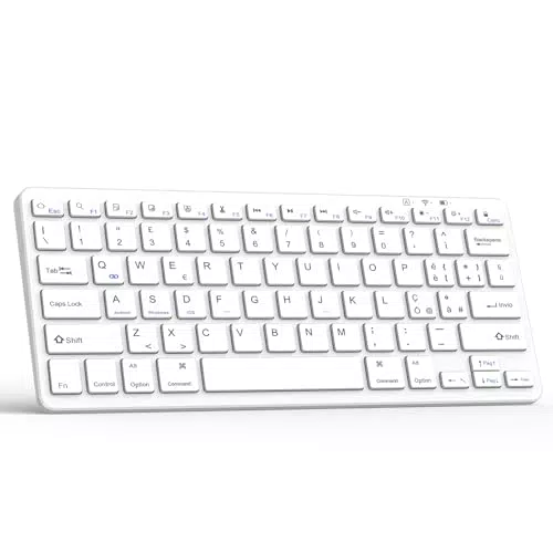 Tastiera Bluetooth Ricaricabile per iPad, Samsung Tablet e Dispositivi Android