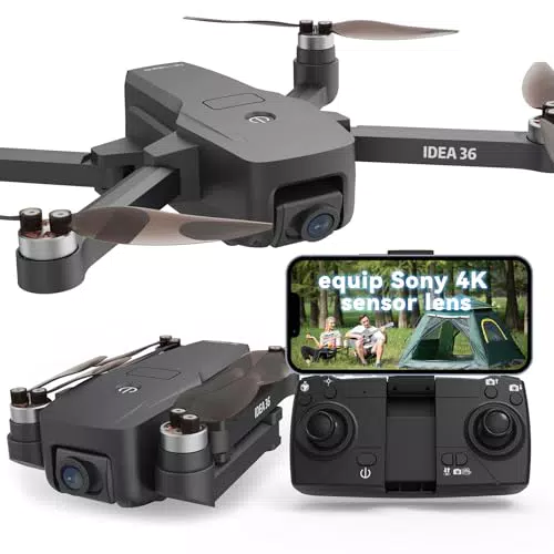 TTROARDS 36 GPS Drone con Telecamera 4K e GPS - WiFi 5G - Posizionamento Ottico - Motore Brushless
