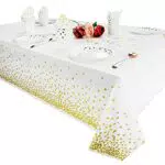 Tukcherry Tovaglie per Coriandoli in Oro Rosa - Tovaglie da Cucina Rettangolari in Plastica per Feste