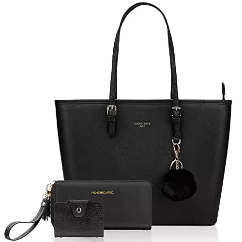 Borsa Tote Donna URAQT in PU Pelle per Laptop da 15,6 Pollici