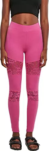 URBAN CLASSICS Leggins Sportivi con Retina in Pizzo