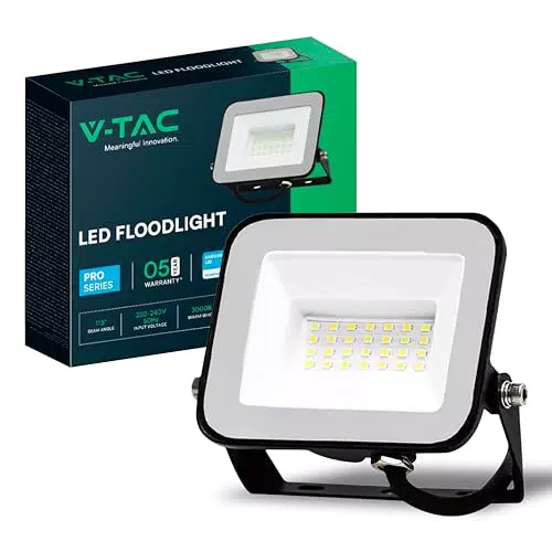 V-TAC Faro LED da Esterno 20W - CHIP SAMSUNG - 1620 Lumen - IP65 - Proiettore Faretto LED Esterno Impermeabile