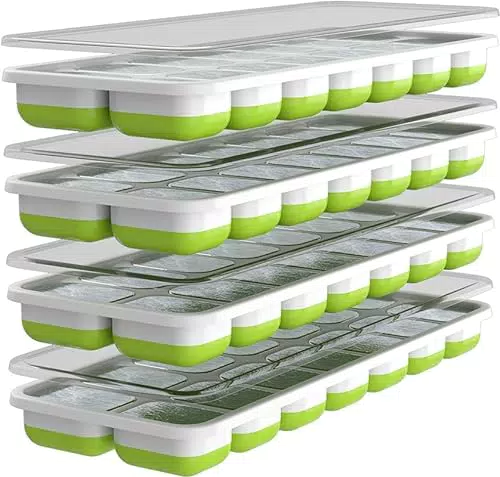 Vassoio per Cubetti di Ghiaccio Oliver's Kitchen con Stampi in Silicone Flessibili - Lavabili in Lavastoviglie