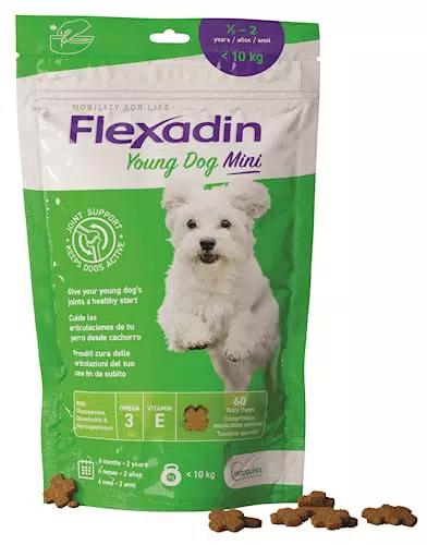 Vetoquinol Flexadin Young Dog Mini - Mangime Complementare per Cuccioli di Cane di Piccola Taglia