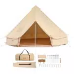 Tenda Campana VEVOR in Tela per Campeggio Famiglie Attività all'Aperto con Foro per Stufa a Legna