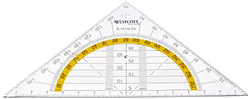 Westcott Squadra Geometrica Plastica 14 cm Transparente
