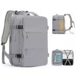 Zaino da Viaggio da Donna Impermeabile con Porta USB - Grigio