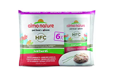 Almo Nature - Cibo per gatti classici con pollo e gamberetti