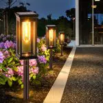 Luci Solari da Giardino Impermeabili con Accensione/Spegnimento Automatico - Amzxart
