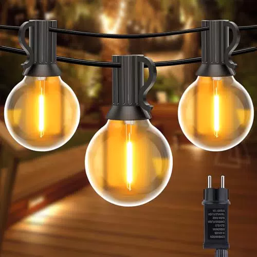 Anmossi Catena Luminosa Esterno LED G40 Impermeabile per Giardino e Matrimonio