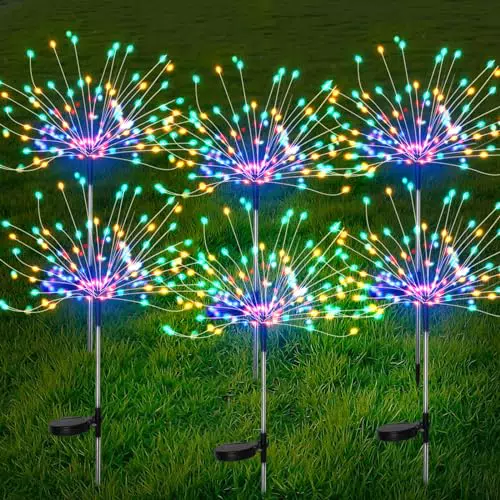 Lampade Solari da Giardino AONESY con 720 LEDs Fuochi d'Artificio - Illuminazione Ornamentale per Esterni