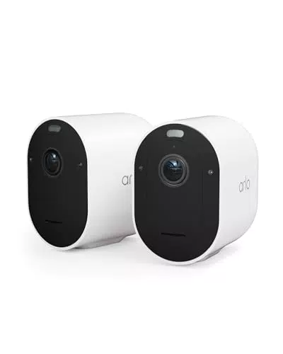 Arlo Pro 5 Telecamera WiFi Esterno Senza Fili 2K HDR con Sirena Allarme e Visione Notturna
