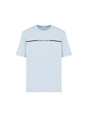 Armani Exchange Maglietta da Uomo con Logo a Contrasto, Vestibilità Normale