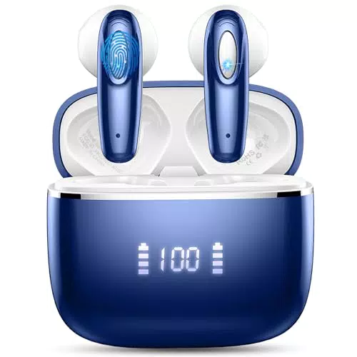 Auricolari Bluetooth 5.3 con Hi-Fi Stereo 3D e Microfoni HD - Cuffie Wireless Impermeabili IP7