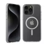 Belkin SheerForce Custodia per iPhone 15 Pro Max con MagSafe - Protezione trasparente e antimicrobica