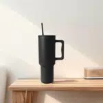 Besot Tazza da Viaggio in Acciaio Inox 304 Senza BPA con Manico e Paglia