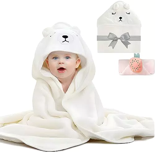 Accappatoio con Cappuccio per Neonati e Bambini 0-3 Anni - Morbido e Assorbente