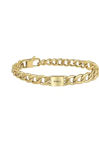 Bracciale Uomo Breil in Acciaio Specchiato IP Gold con Catena Groumette
