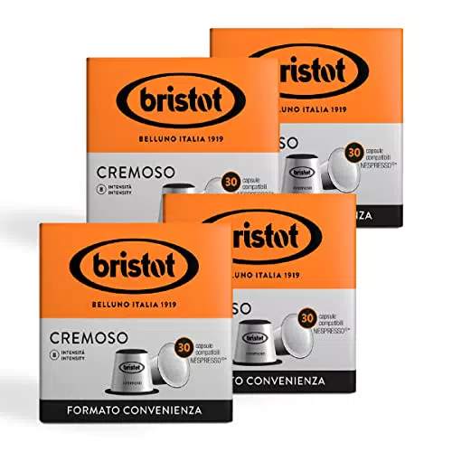 Bristot Caffè Cremoso Compatibile Nespresso - Note di Pane Tostato e Cereali