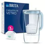 BRITA Caraffa Filtrante Vetro con 3 Filtri MAXTRA PRO - Riduzione Cloro e Calcare