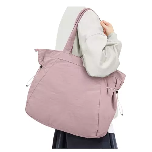 Borsa Shopper CADOLIM Donna per Università e Palestra con Grande Capacità - Rosa