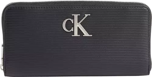 Calvin Klein Jeans Portafogli Minimal Monogram Zip Around per Bambine e Ragazze