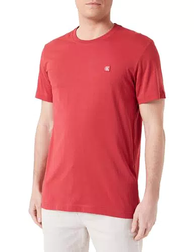 Calvin Klein Jeans T-shirt Maniche Corte Uomo CK Embro Badge Scollo Rotondo