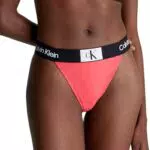 Calvin Klein Slip Bikini Cheeky High Rise con Fascia Logo per Donna