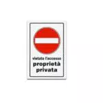 Propaganda Cartello 30x20 per Uso Privato - Segnaletica di Sicurezza