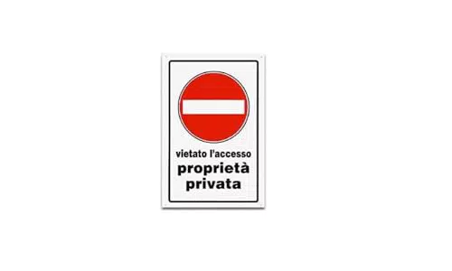 Propaganda Cartello 30x20 per Uso Privato - Segnaletica di Sicurezza